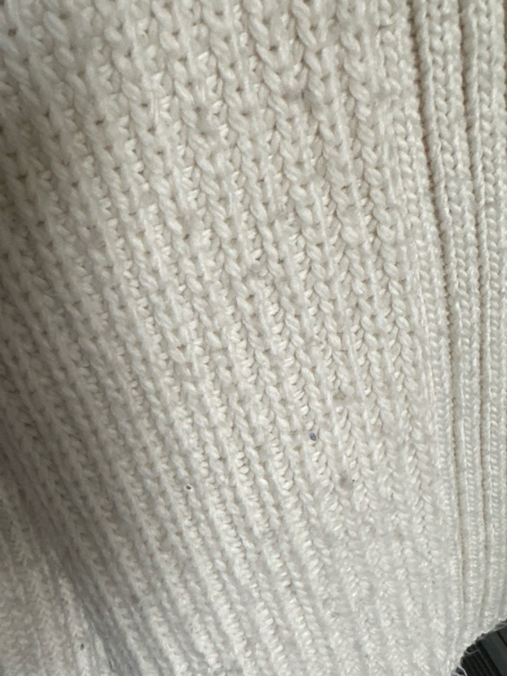 Zara Cream Ribbed Shawl-Collar Long Cardigan Size Small - Picture 4 of 5